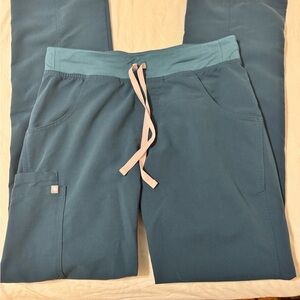 Figs Caribbean Blue Kade Cargo Scrub Pants